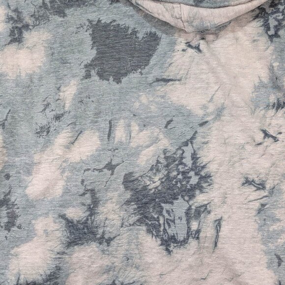 Cynthia Rowley Pullover Hoodie Womens XL 100% Linen Green Marbled Coastal Resort - Picture 4 of 11